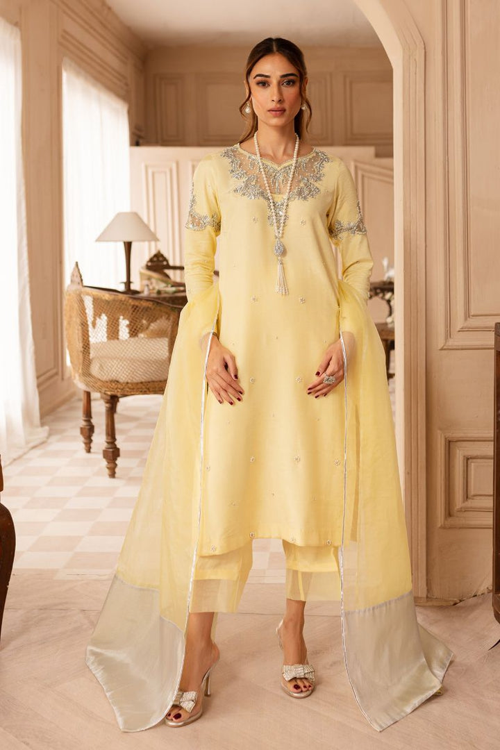 Allure by Ih - FAHA - Lemon - Raw Silk & Organza - 3 Piece