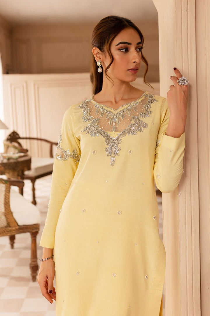 Allure by Ih - FAHA - Lemon - Raw Silk & Organza - 3 Piece