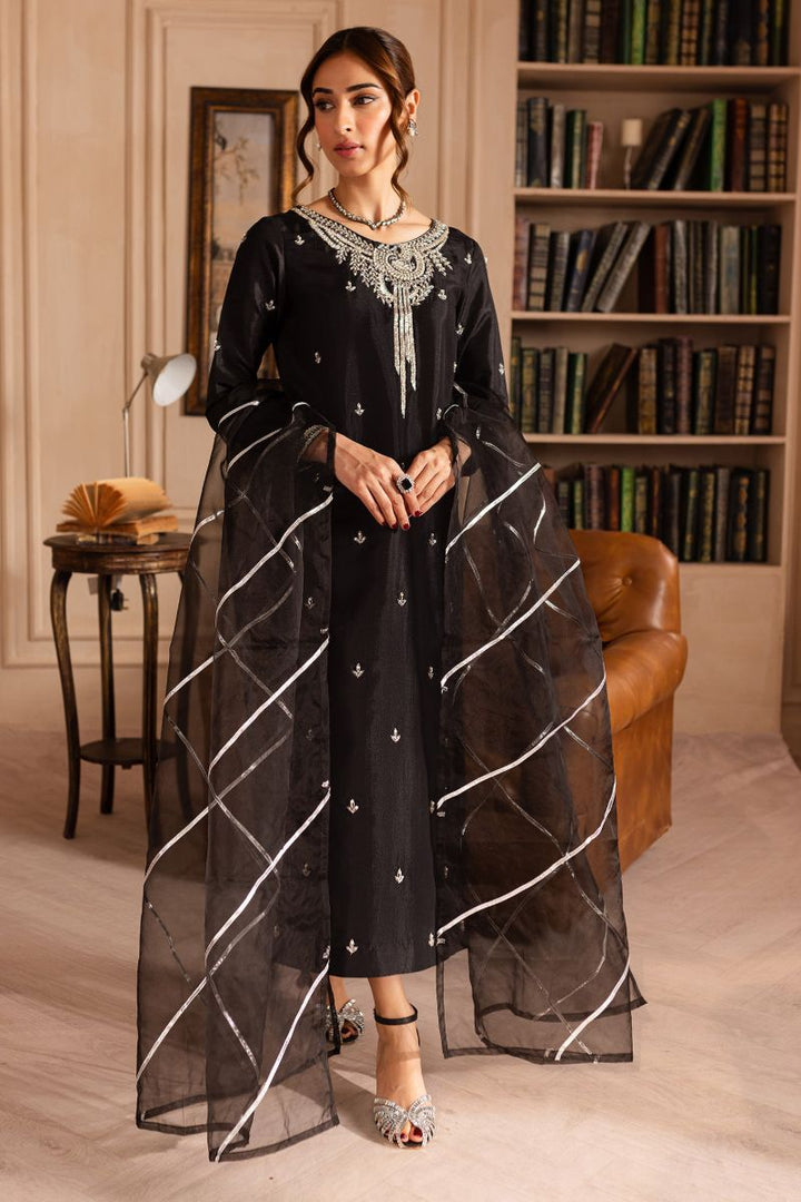 Allure by Ih - FIONA - Black - Katan Silk & Organza - 3 Piece