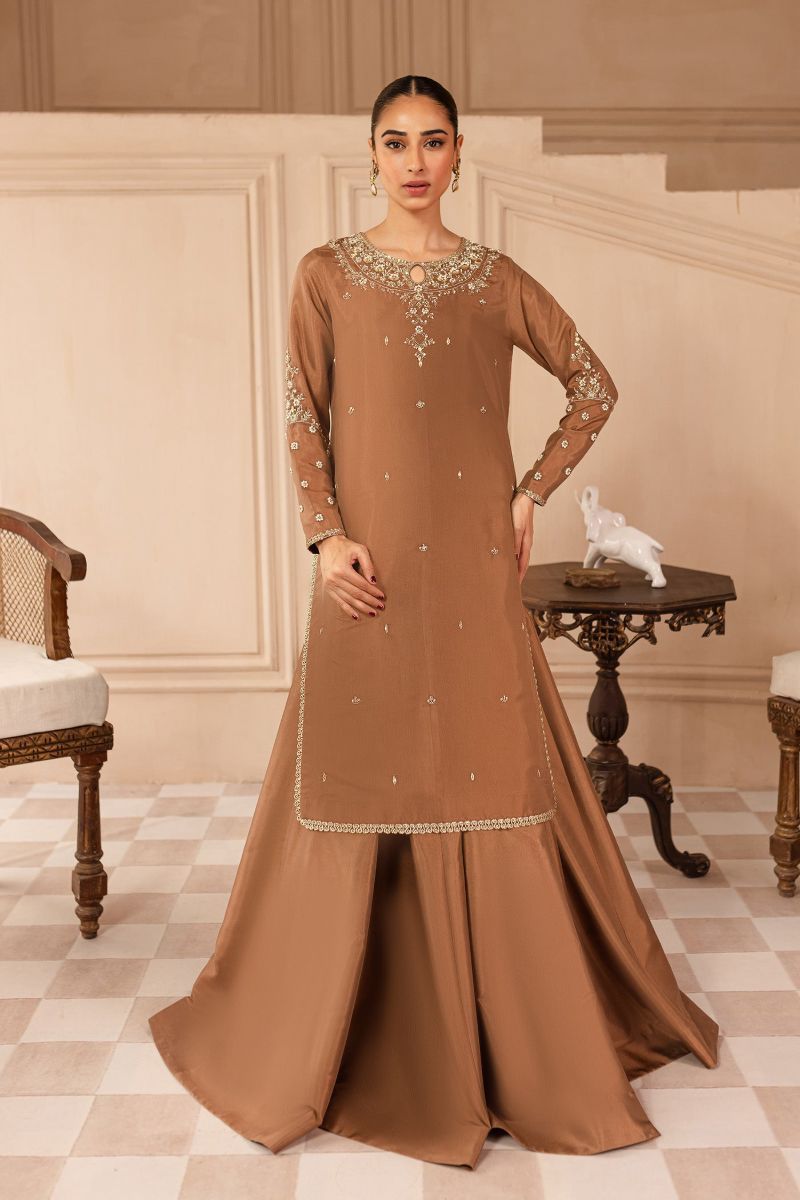 Allure by Ih - JANE - Brown - Katan Silk & Organza - 3 Piece