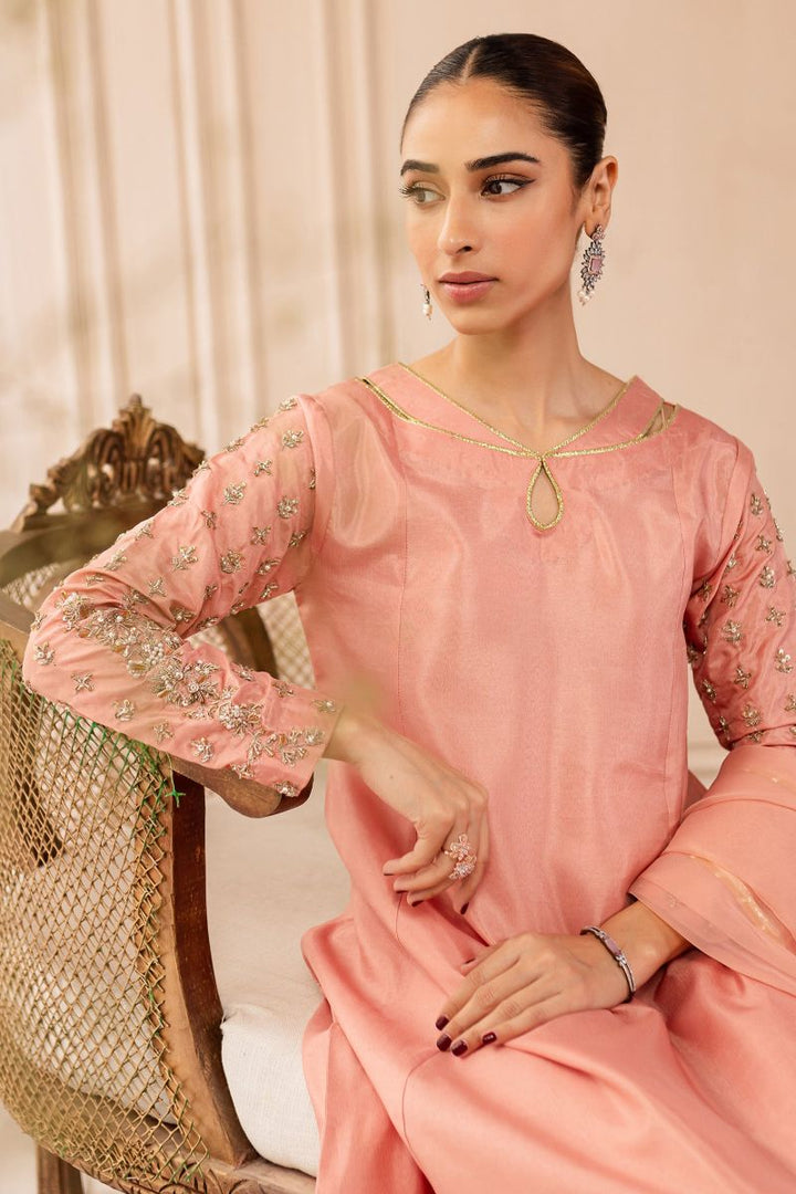 Allure by Ih - ALORA - Blush Pink - Katan Silk & Organza - 3 Piece