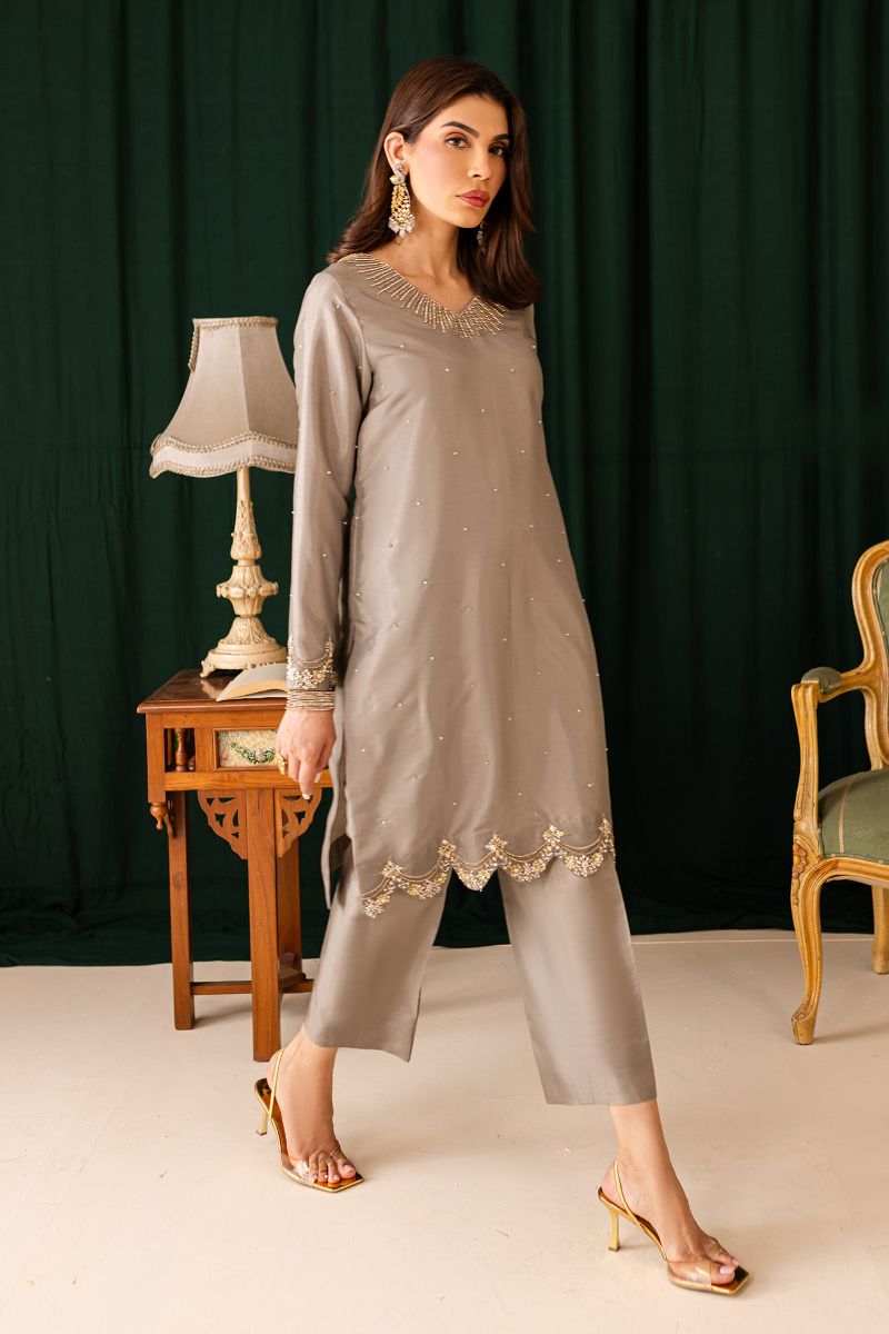 Allure by Ih - SANAZ - 3 Piece - Grey - Organza