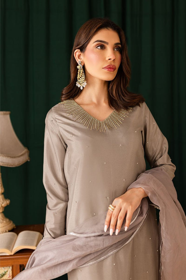 Allure by Ih - SANAZ - 3 Piece - Grey - Organza