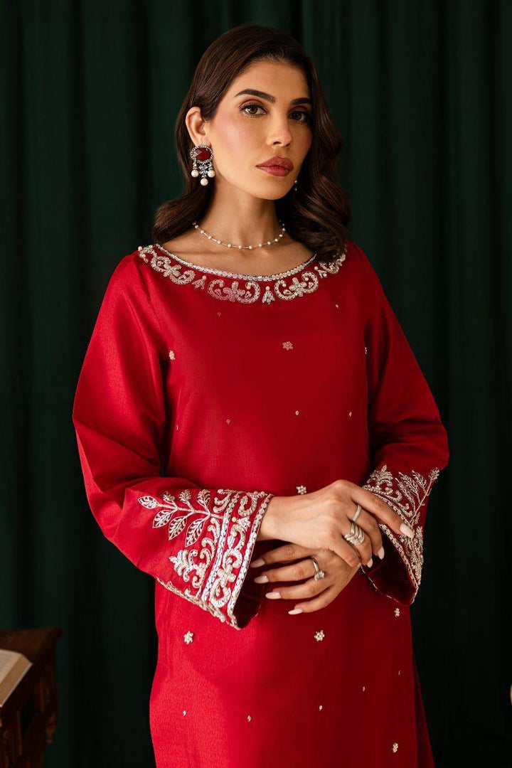 Allure by Ih - JEHAN - 3 Piece - Maroon - Katan Silk