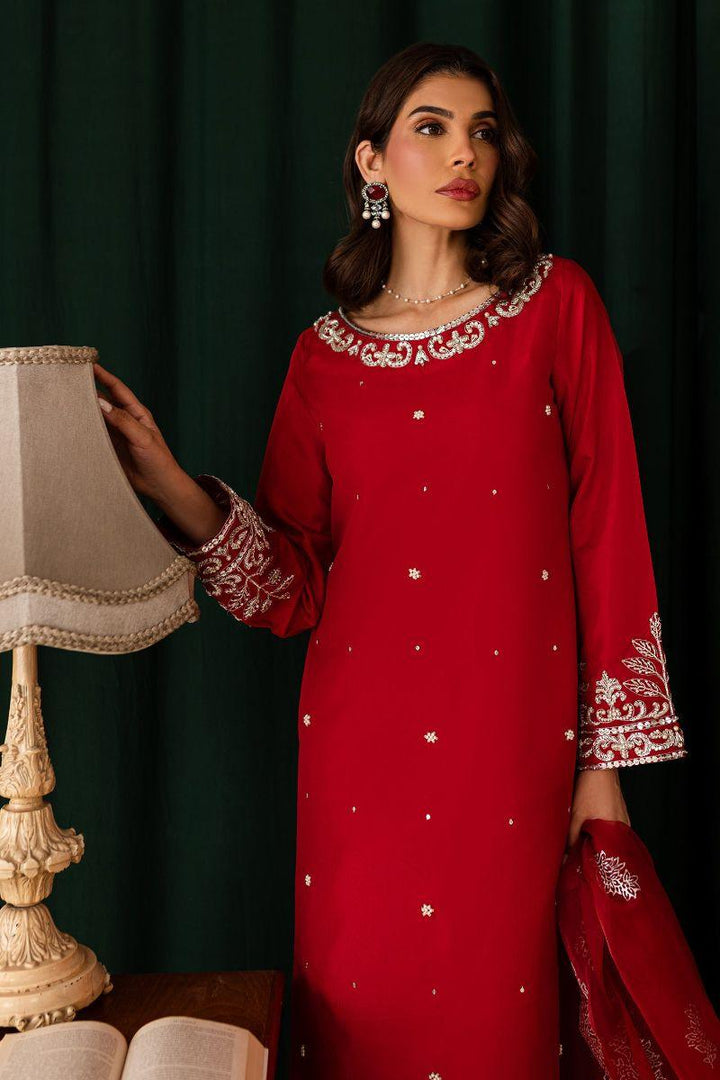 Allure by Ih - JEHAN - 3 Piece - Maroon - Katan Silk