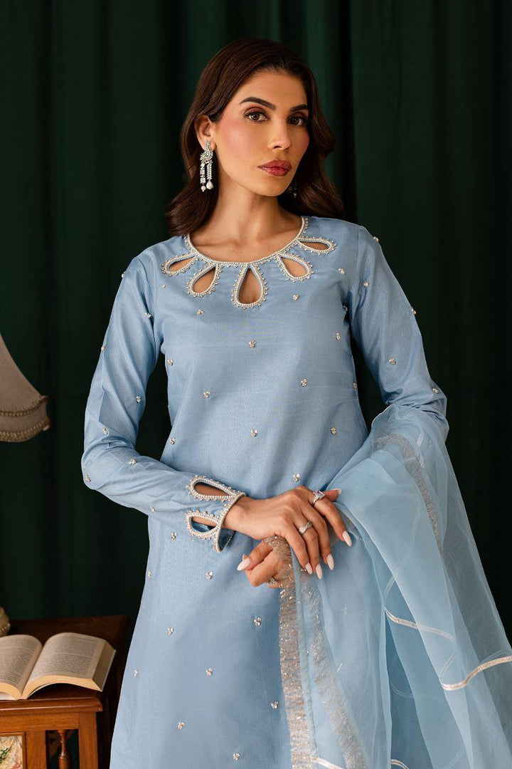 Allure by Ih - NURAY - 3 Piece - Sky Blue - Katan Silk