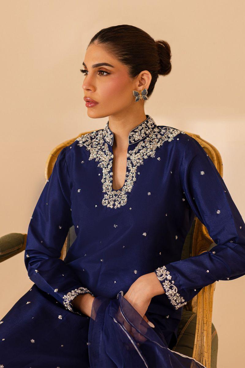 Allure by Ih - ELIZA -3 Piece - Midnight Blue - Raw Silk