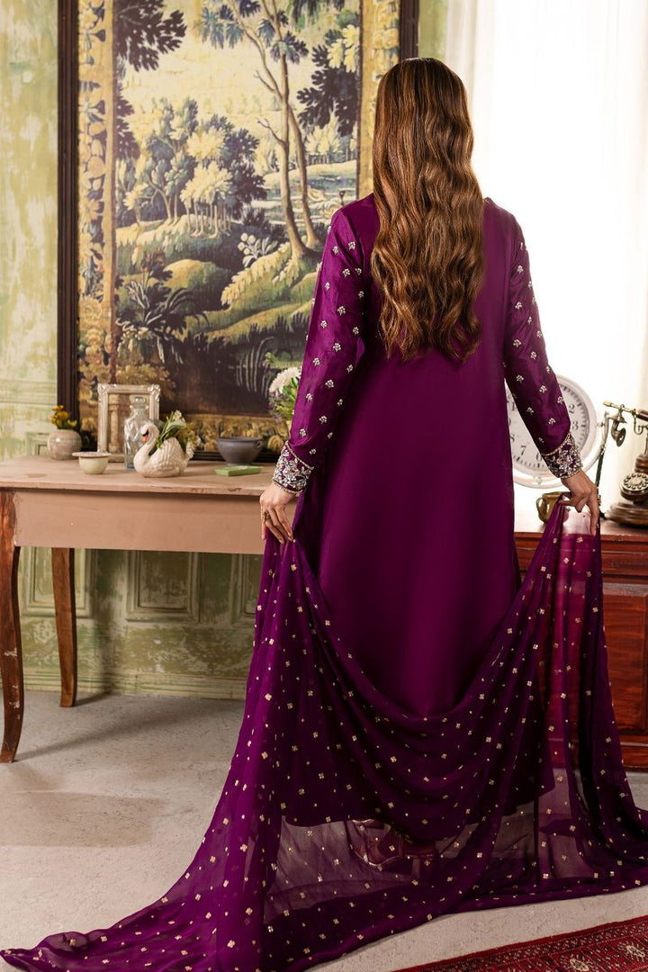 Allure by IH - ANYA - Aubergine - Medium Raw Silk & Chiffon - 3 Piece