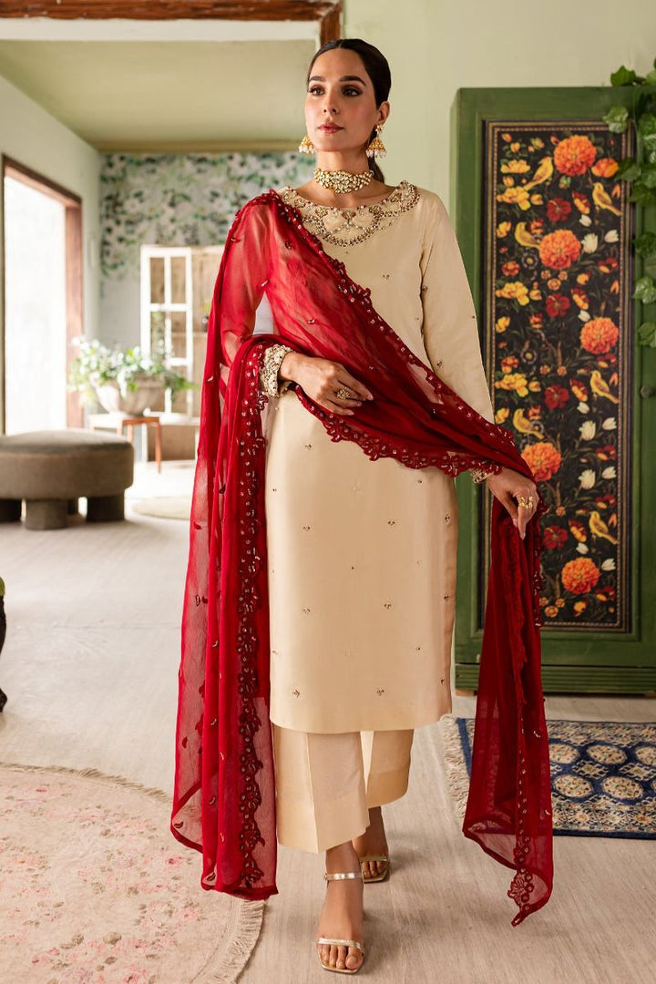 Allure by IH - RYMA - Ivory - Katan Silk & Chiffon - 3 Piece