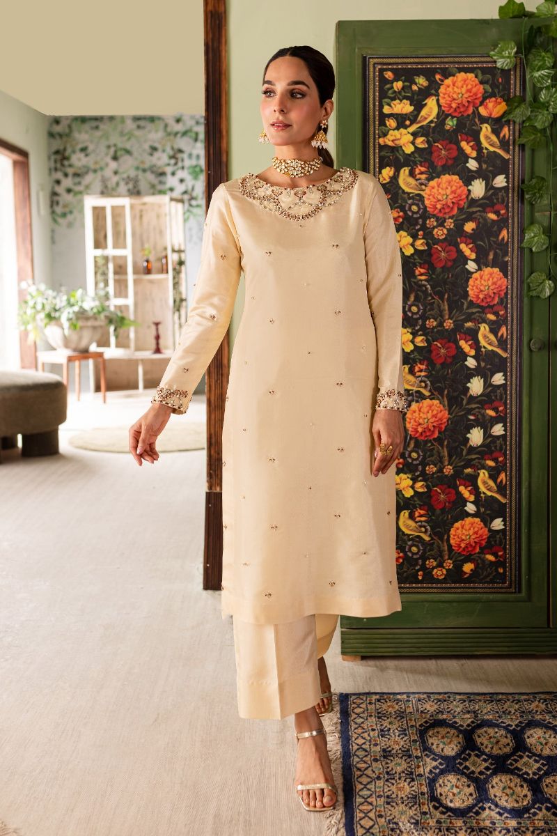 Allure by IH - RYMA - Ivory - Katan Silk & Chiffon - 3 Piece