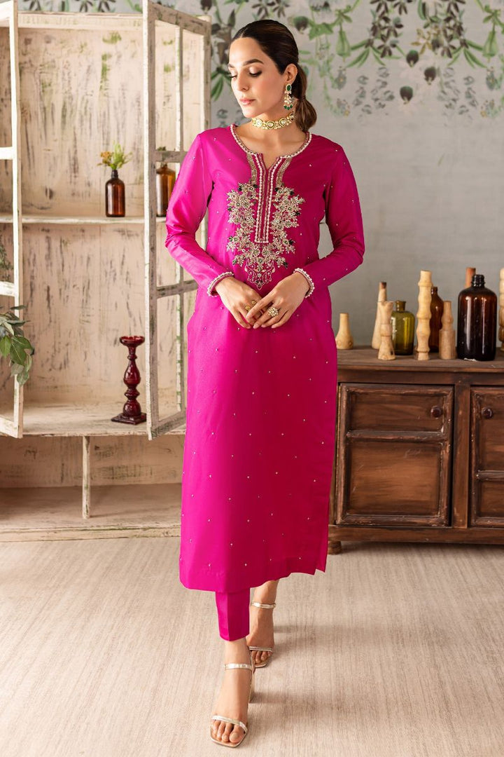 Allure by IH - TANYA - Fuchsia - Katan Silk & Chiffon - 3 Piece