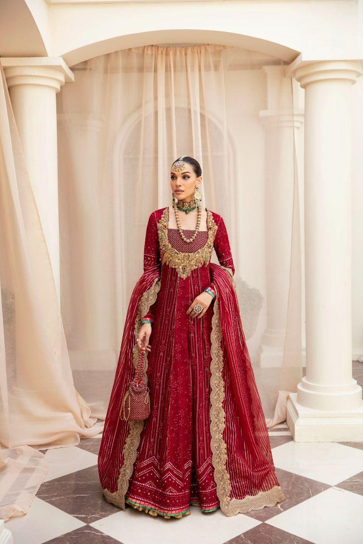 Musferah Saad - Scarlet Elegance - Chiffon & Organza - 2 Piece