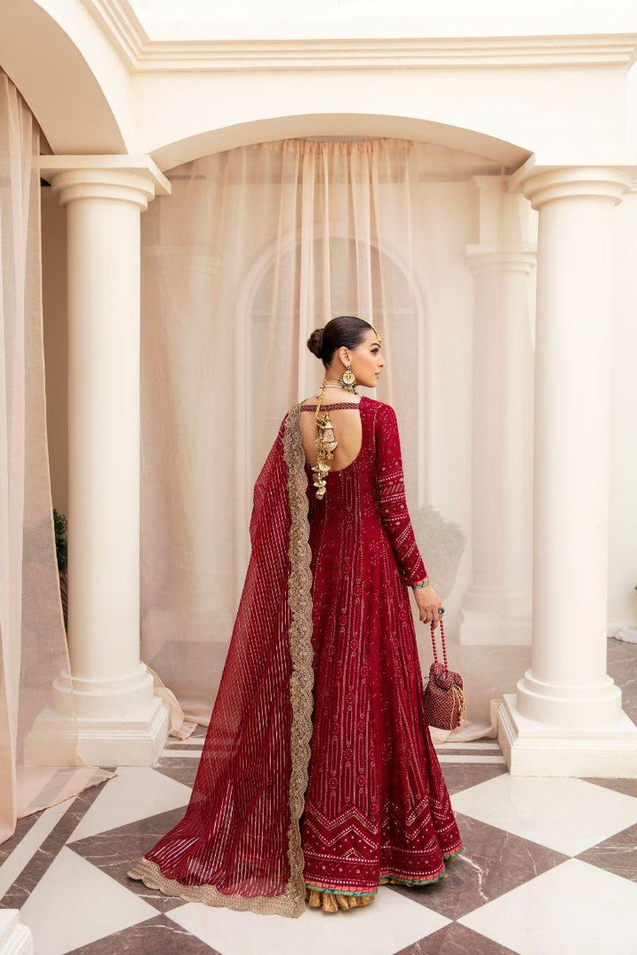 Musferah Saad - Scarlet Elegance - Chiffon & Organza - 2 Piece