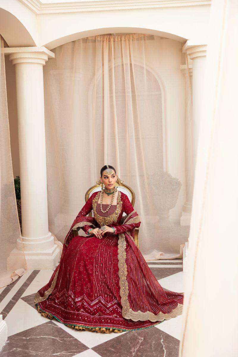 Musferah Saad - Scarlet Elegance - Chiffon & Organza - 2 Piece