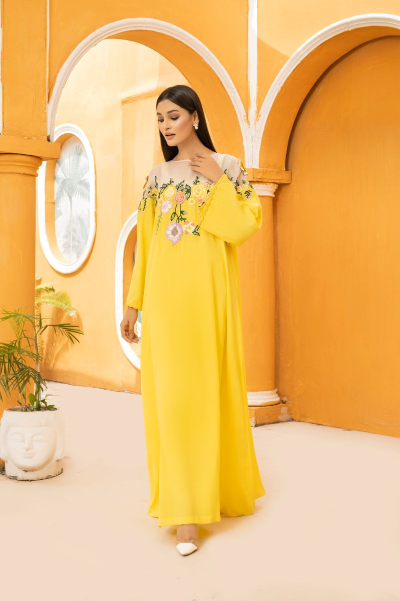 Anayra Amal - Gauhar - Sunshine Yellow - Grip Georgette - 2 Piece