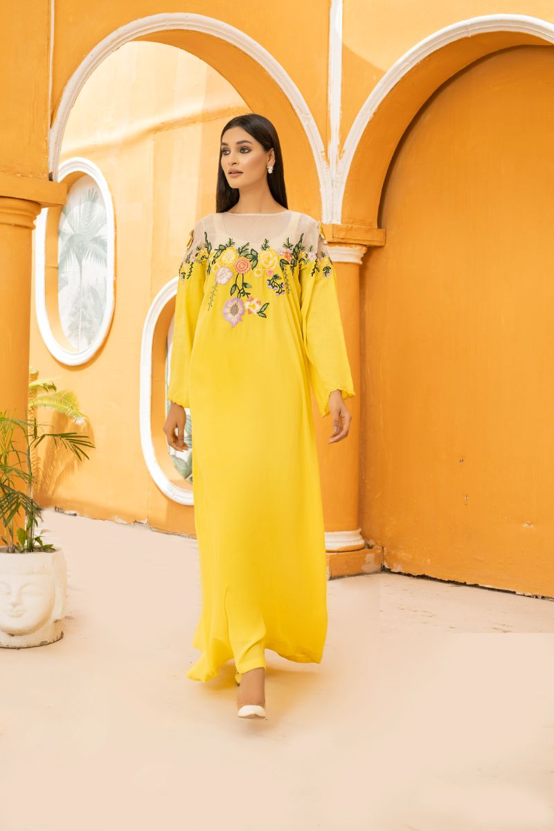 Anayra Amal - Gauhar - Sunshine Yellow - Grip Georgette - 2 Piece