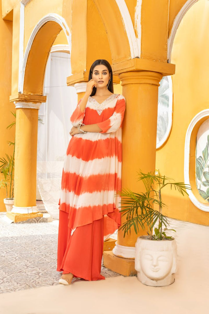 Anayra Amal - Kayseria - Watermelon Red - Grip Georgette - 2 Piece