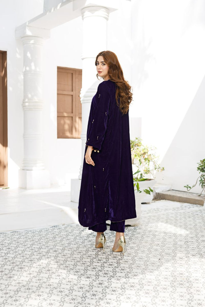 Anayra Amal - Arsh - Purple - Velvet - 2 Piece