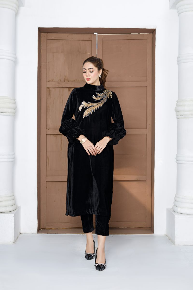 Anayra Amal - Sitara - Black - Velvet - 2 Piece