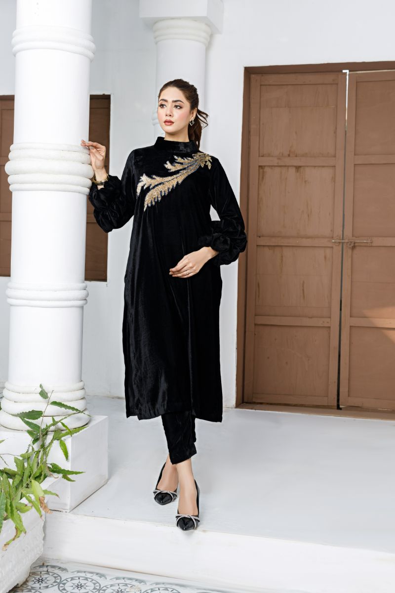 Anayra Amal - Sitara - Black - Velvet - 2 Piece