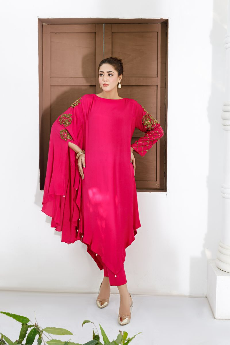 Anayra Amal - Sehr - Hot Pink - Grip Georgette - 2 Piece