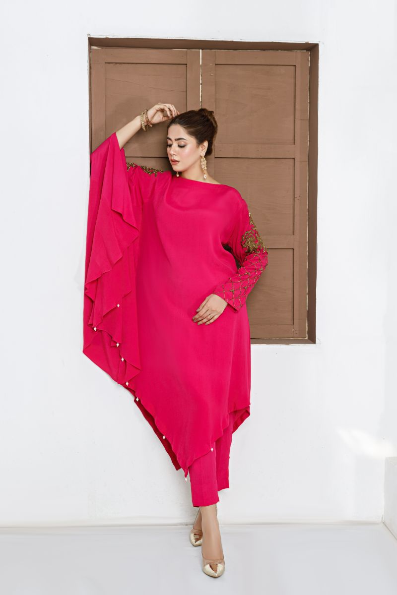 Anayra Amal - Sehr - Hot Pink - Grip Georgette - 2 Piece