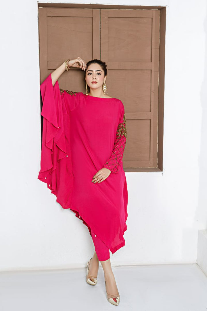 Anayra Amal - Sehr - Hot Pink - Grip Georgette - 2 Piece