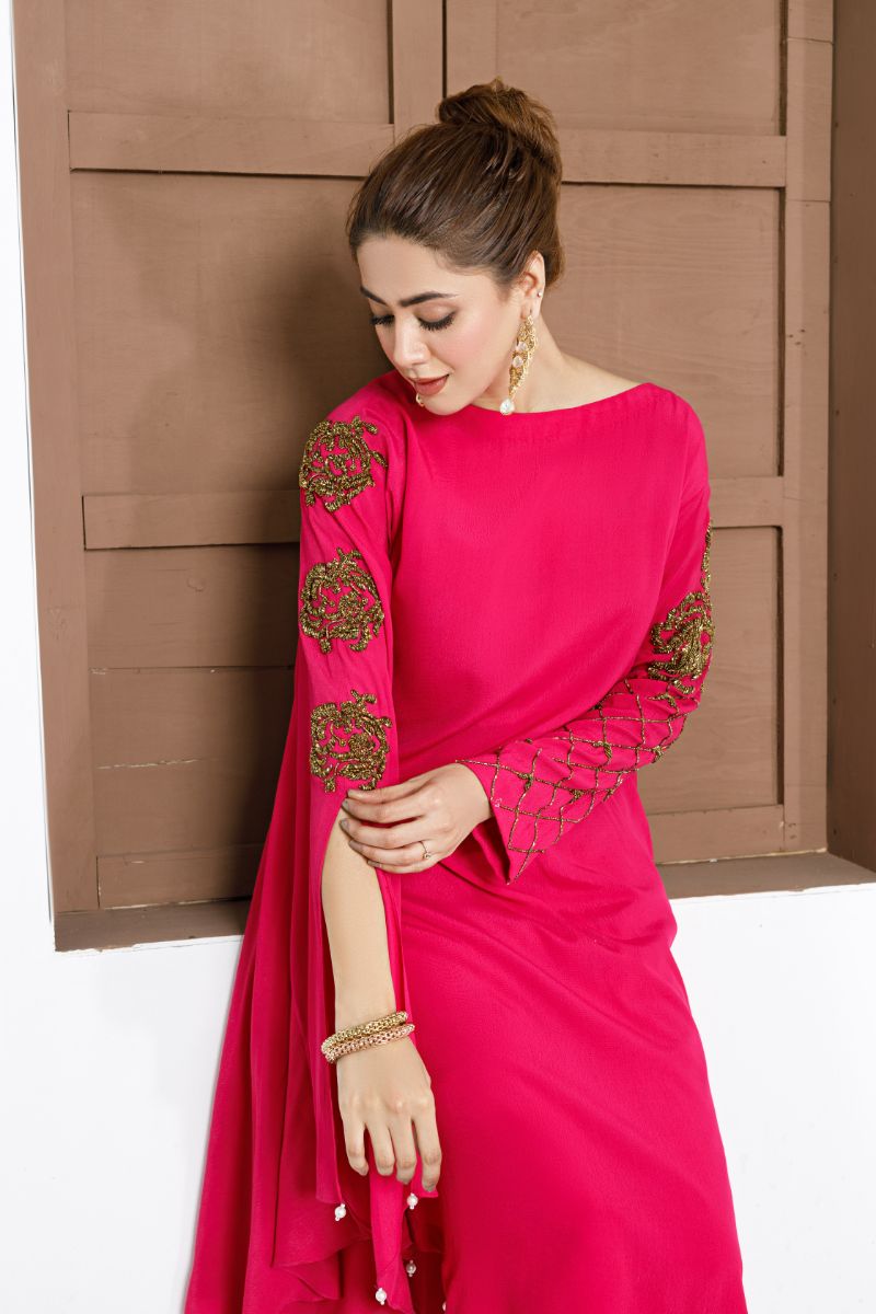 Anayra Amal - Sehr - Hot Pink - Grip Georgette - 2 Piece