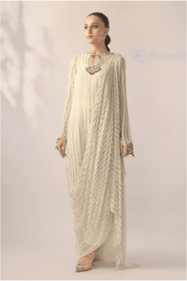 Sania Maskatiya - Celeste (A) - Raw Silk - Ivory - 2 Piece - Studio by TCS