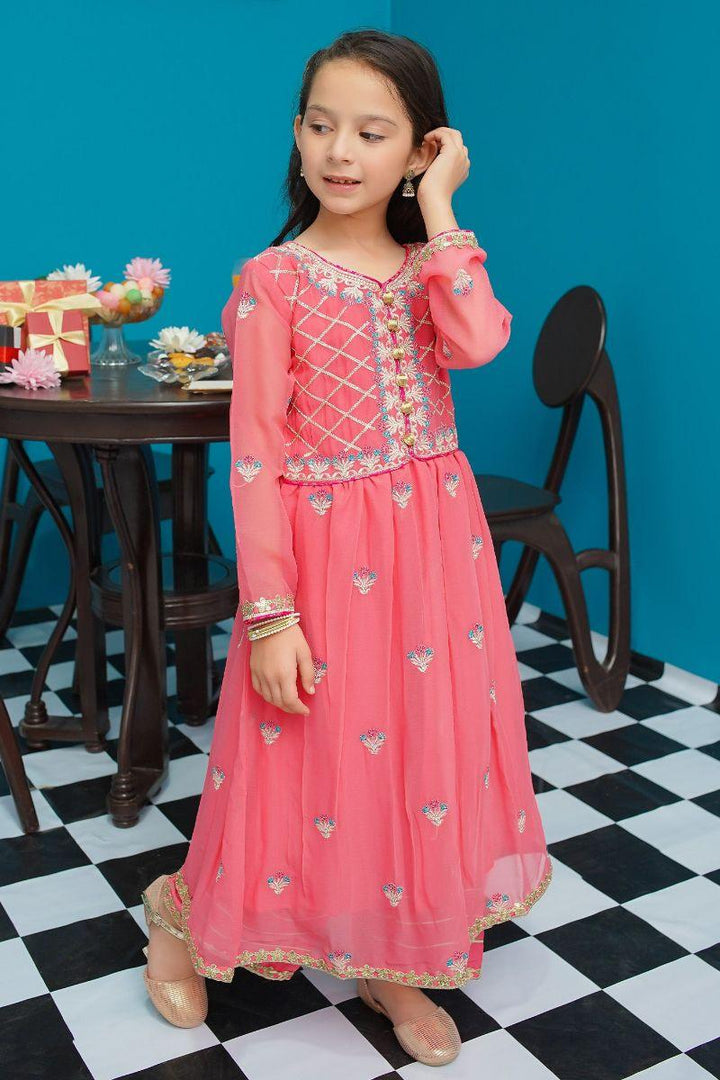 Modest - Shireen - Pink - Chiffon - Girls 3 Piece Suit