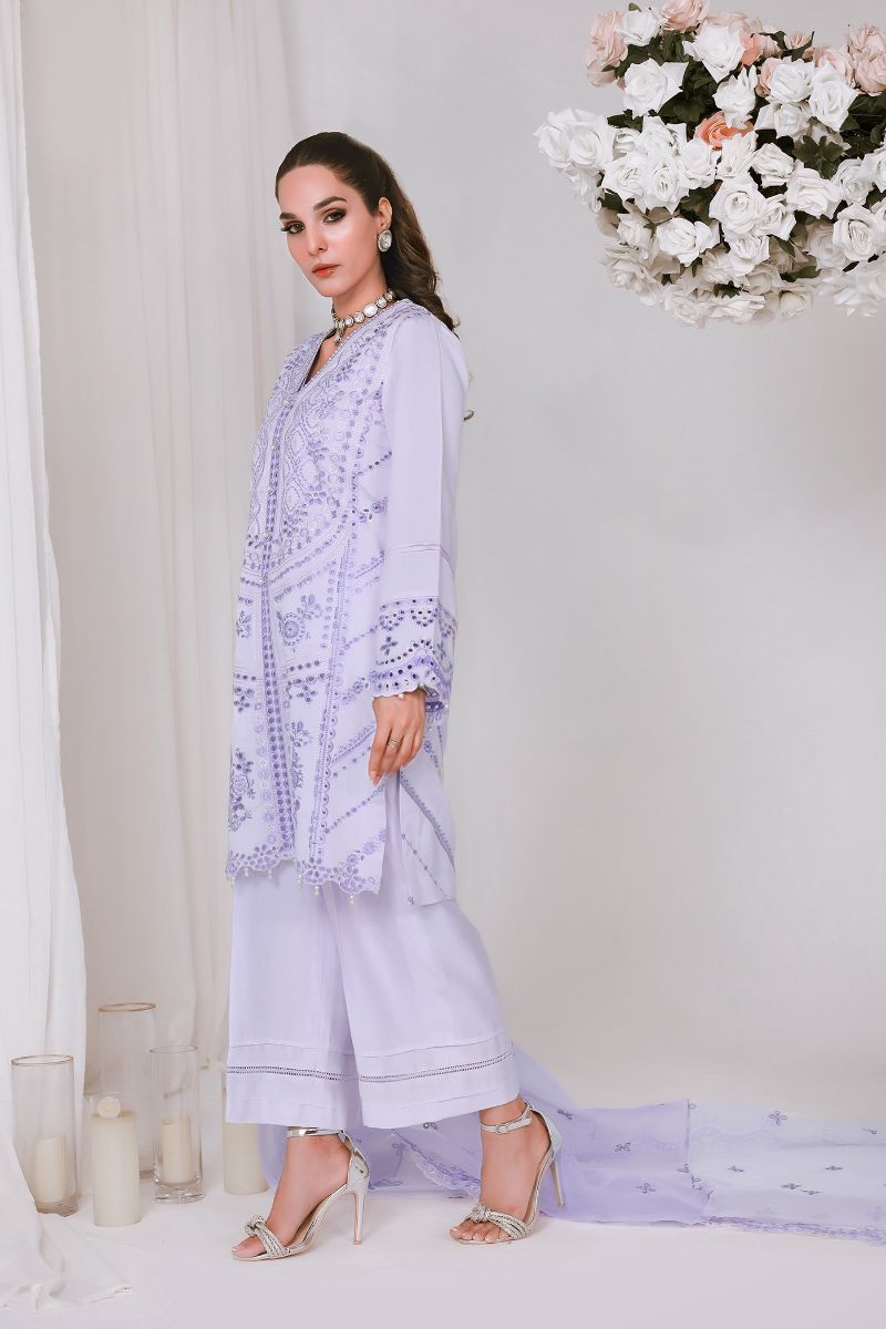 Reema Ahsan - KOMAL - Khadi silk  - Lilac  - 3 Piece