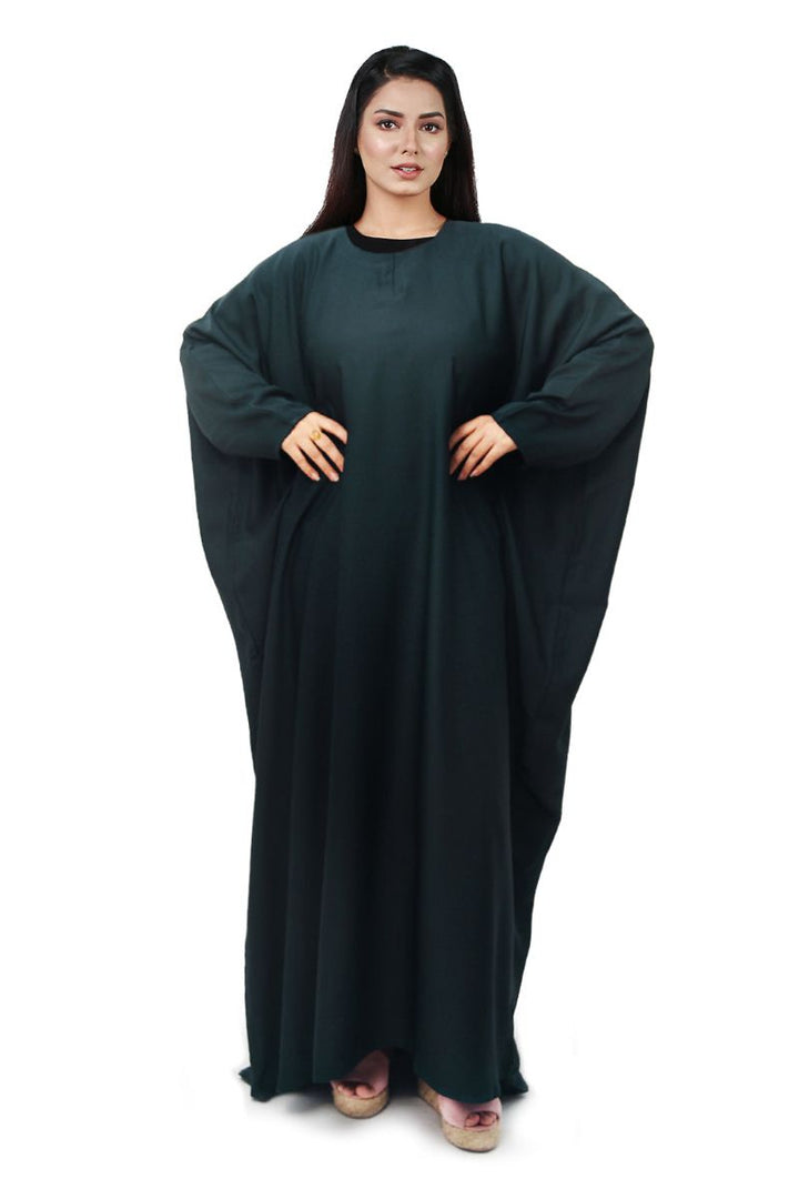 Abaya.pk - GREEN BUTTERFLY GOWN ABAYA - Nada Fabric