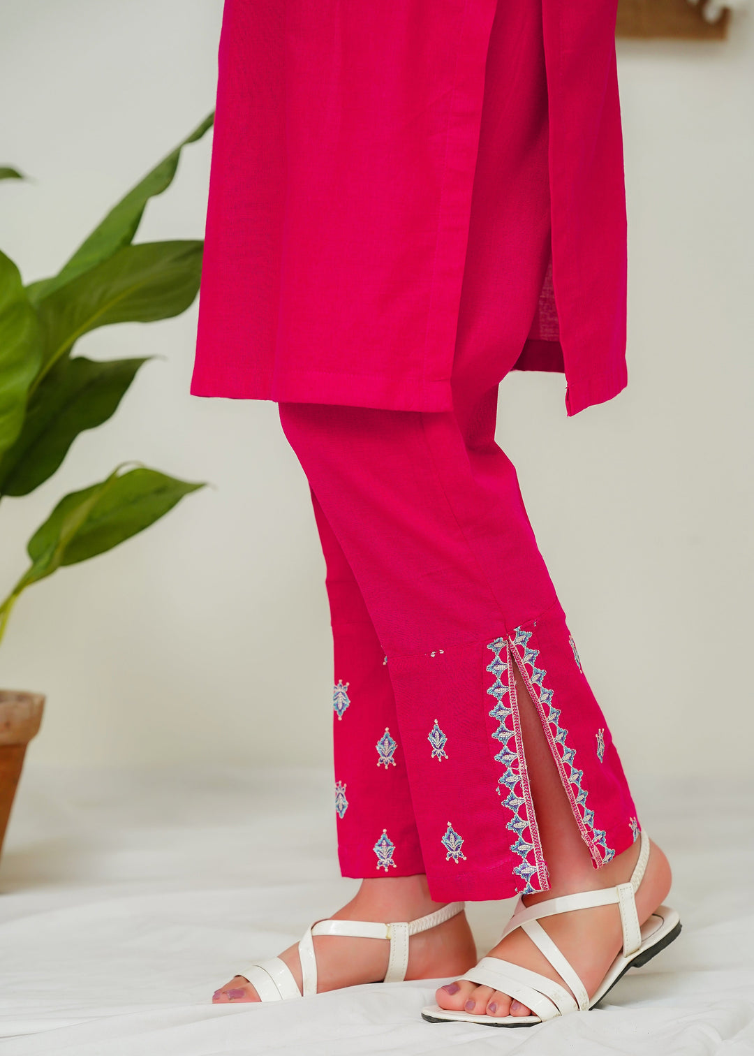 Modest - Peony - Pink - Khaddar - Girls 2 Piece Suit