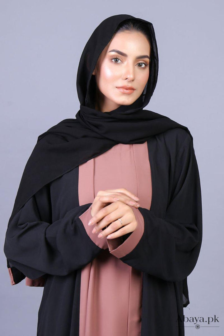 Abaya.pk - Shanayl Abaya - Nada fabric - Black & Brown