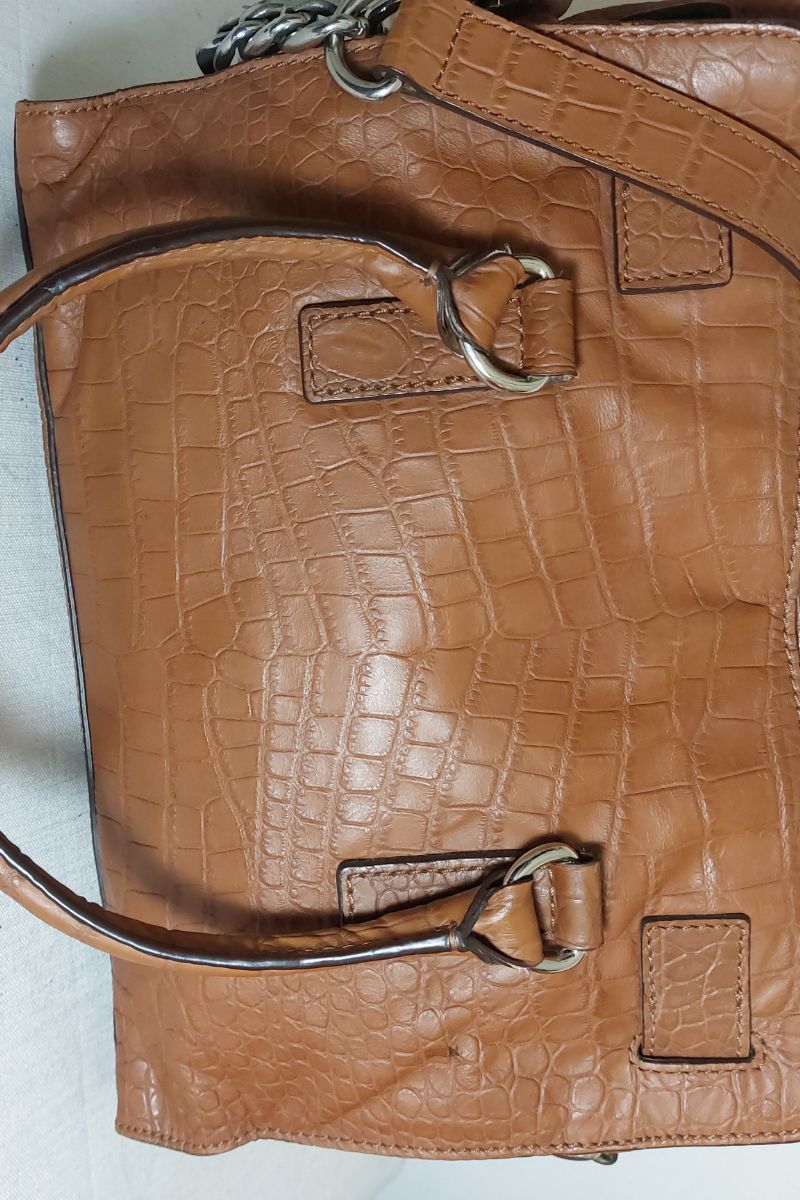 Pre-Loved Treasures - MIchael Kors Tan Leather Hamilton Lock Satchel