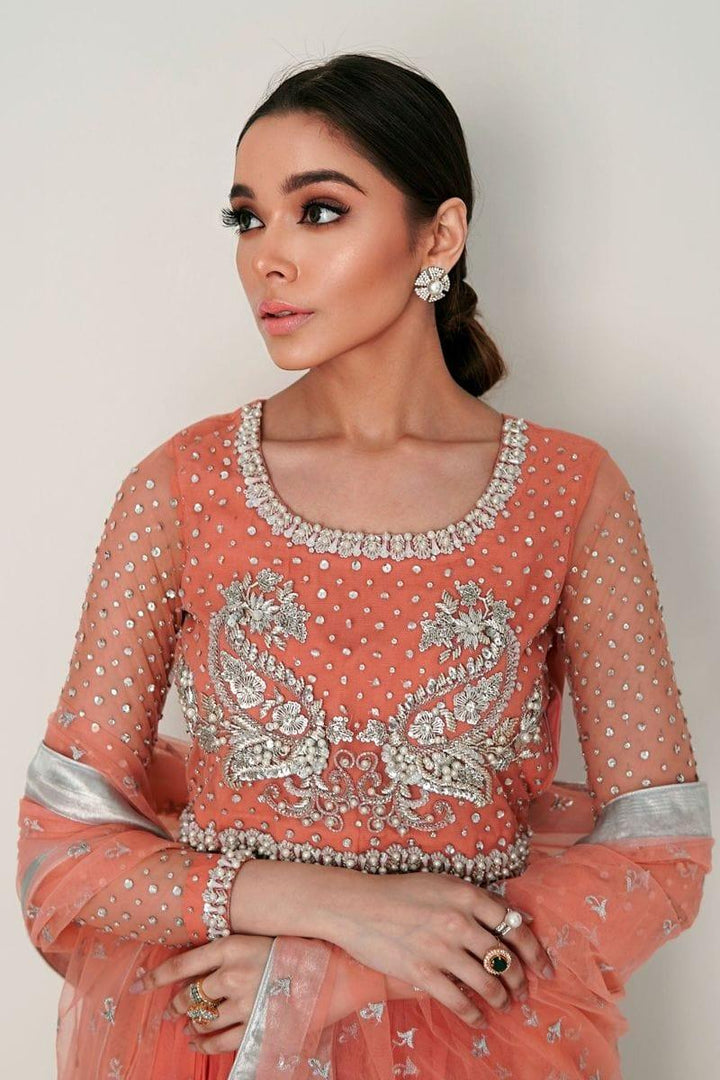 Allure by Ih - MAYA - Net & Chiffon - Peach - 3 Piece - Studio by TCS