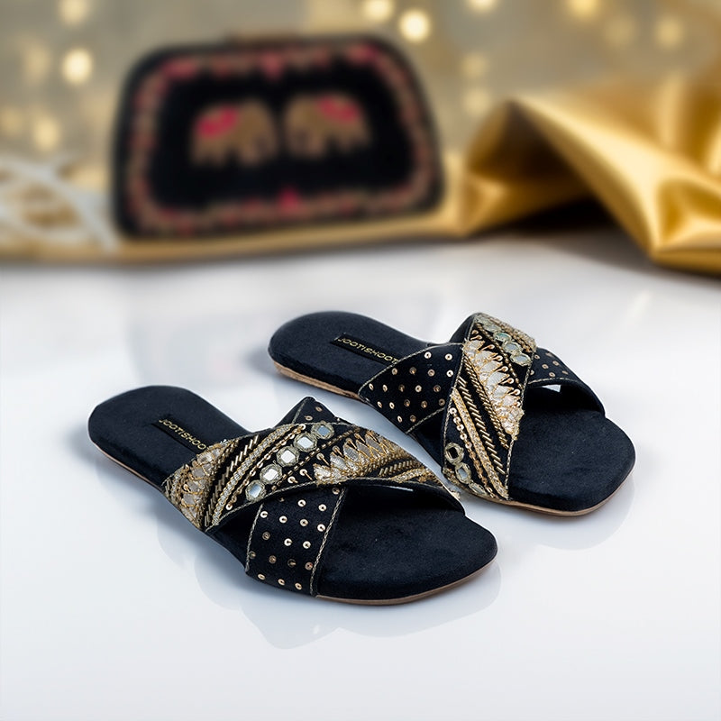 JootiShooti - Ronak Slides (Black)