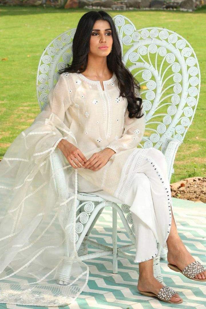 Maheen Trends - Medieval Dream - Off White - 2 Piece - Organza