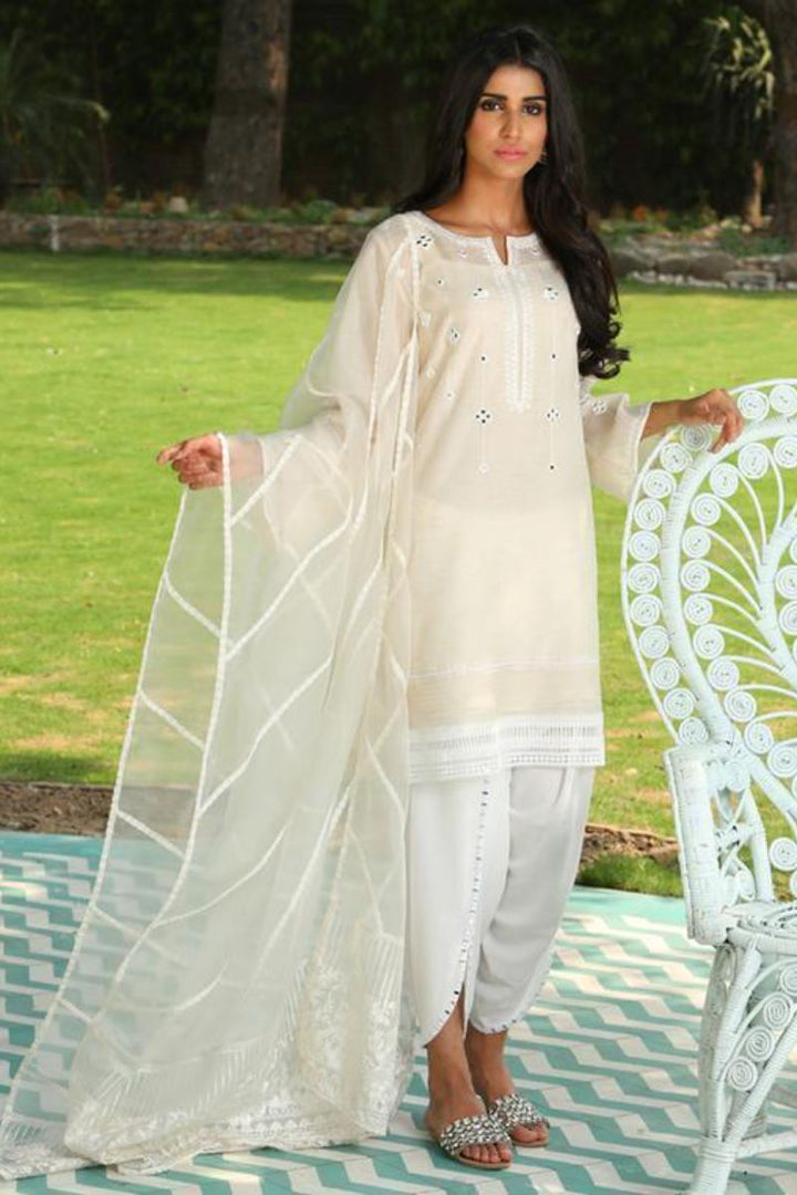 Maheen Trends - Medieval Dream - Off White - 2 Piece - Organza