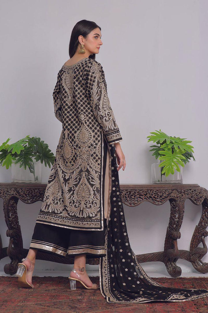 Rizwan Beyg Design - Rhea - Cotton Net - Black - 2 Piece