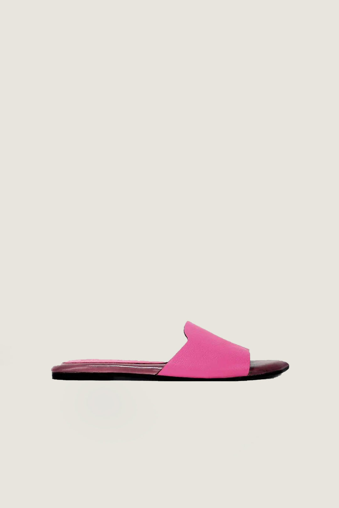 Novado - Flat Leather Sandals - Fuchsia Rose