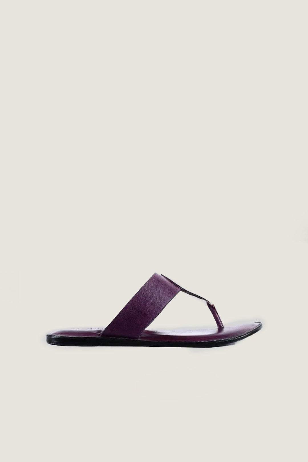 Novado - Kolhapuri Slippers with Hand-Carved Design - Plum Purple