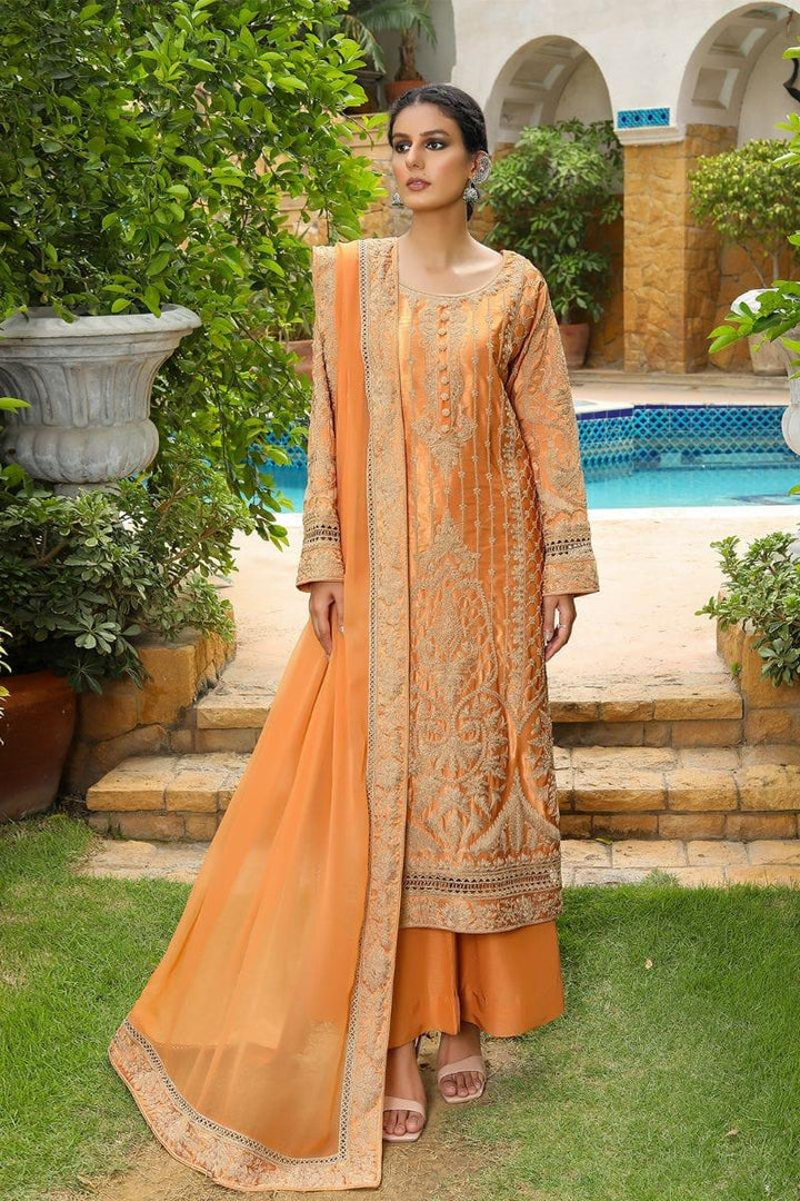 Rizwan Beyg - Espania Burnt Peach - Satin - 2 Piece - Studio by TCS