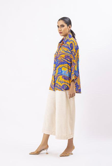 Gulabo - Orange Truck Shirt - Bosky Lawn