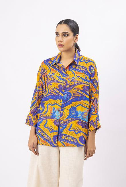 Gulabo - Orange Truck Shirt - Bosky Lawn