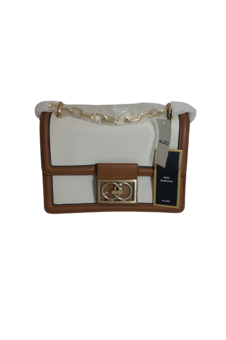 Pre-Loved Treasures - ALDO Tan & Cream Leatherette 'Weevils' Crossbody Bag | Brand New