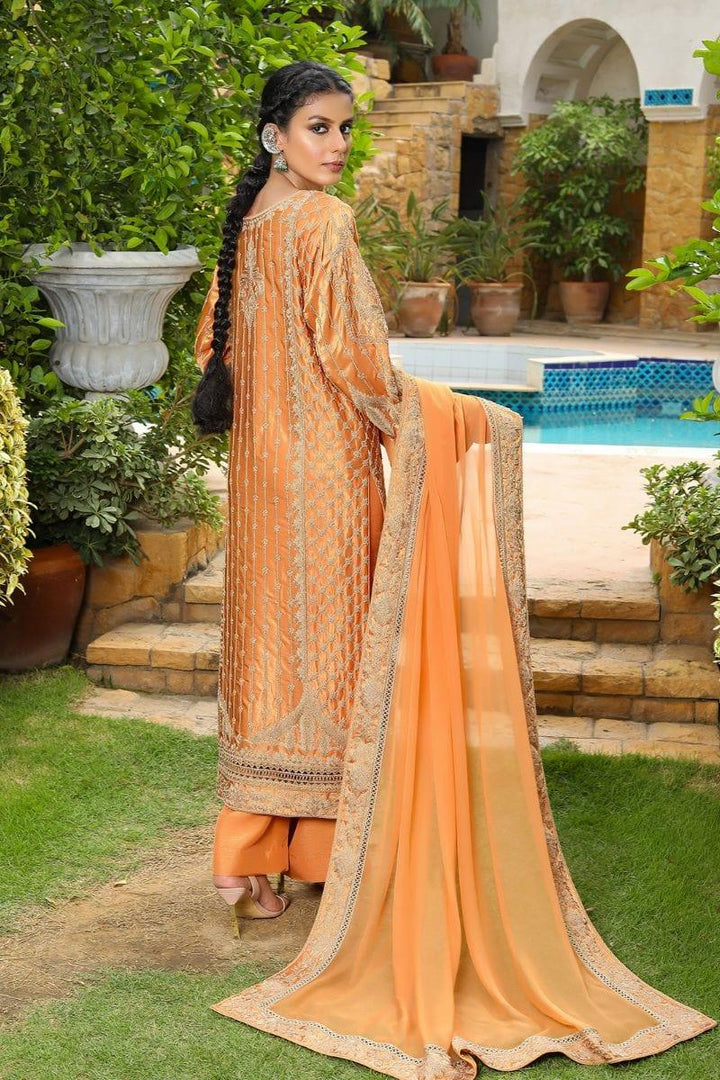 Rizwan Beyg - Espania Burnt Peach - Satin - 2 Piece - Studio by TCS