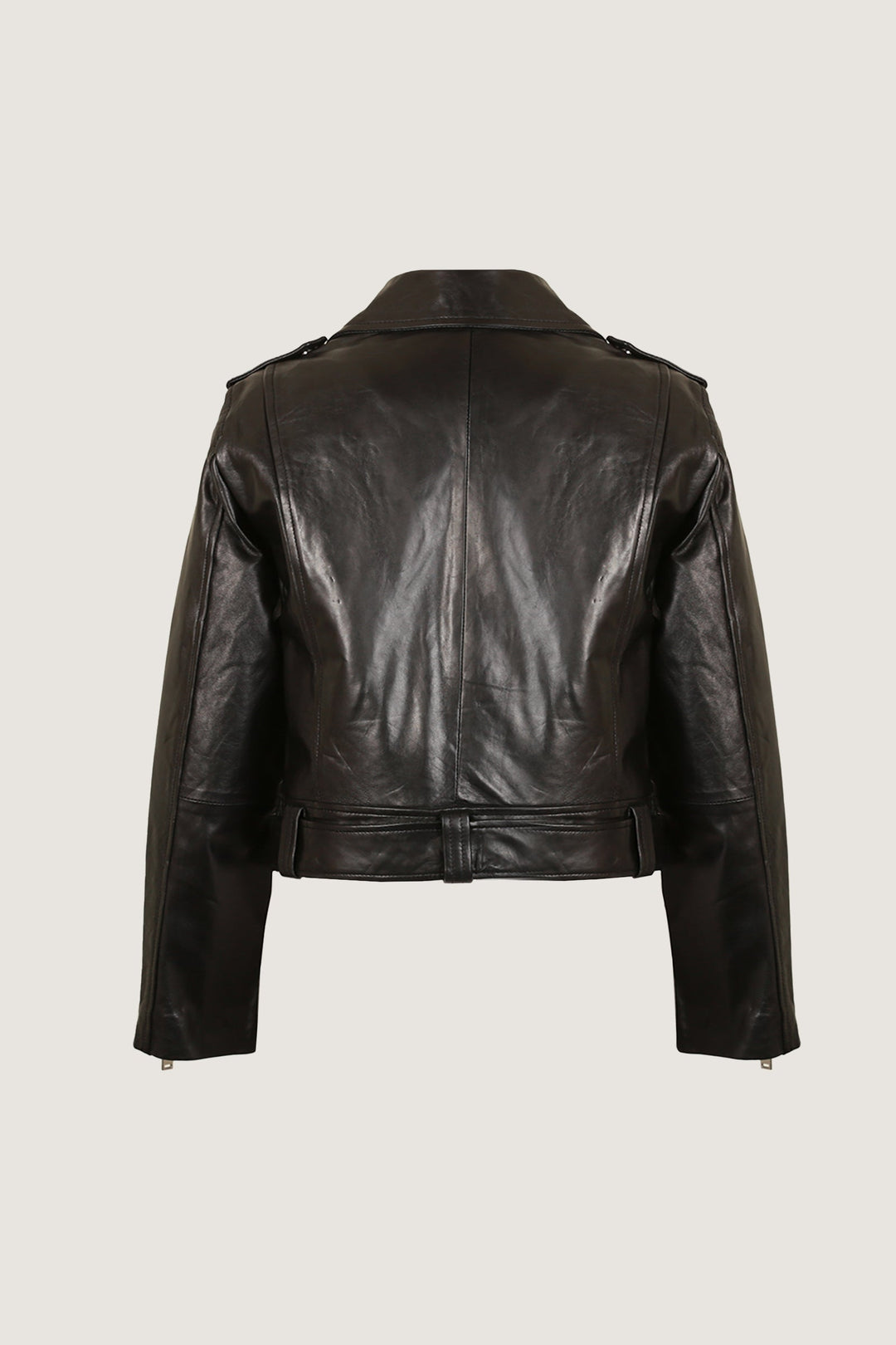 Novado - Women's Classic Biker Leather Jacket - Black - 1 Piece