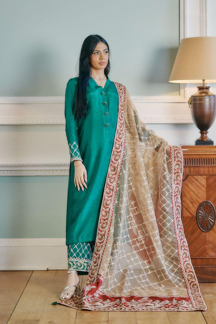 Kaanchi London - Zainia - Korean Raw Silk - 3 Piece