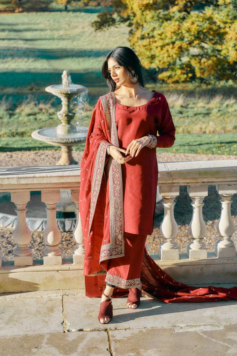 Kaanchi London - Mahira - Korean Raw Silk - 3 Piece